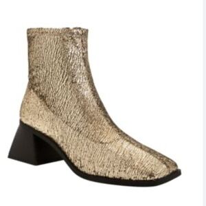 NWT‎ Katy Perry Collections Gold Lolette Stretch Ankle Boot size 9